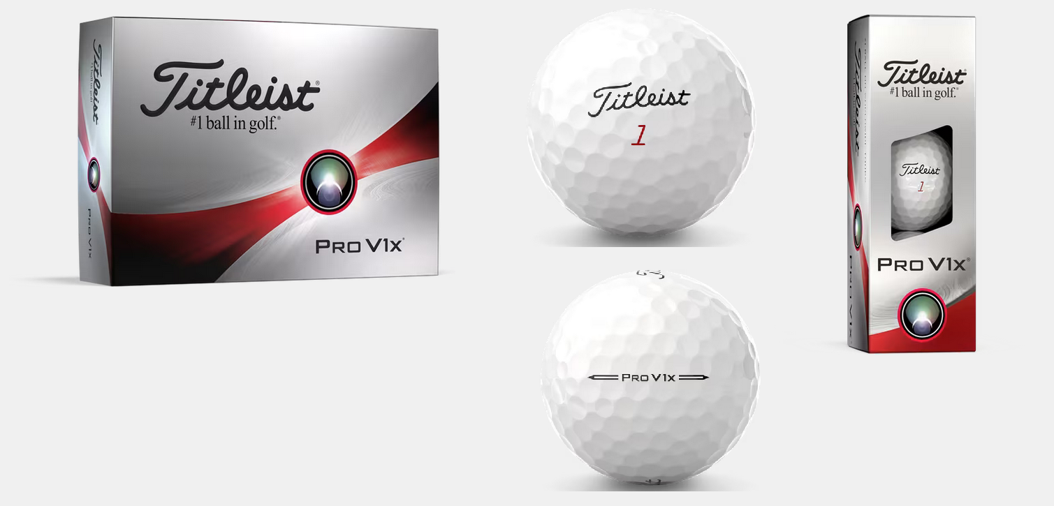 Titleist 2023 Pro V1X Golfbälle weiß 12/24/48 Stück / Numbers 1-4 und 5-8